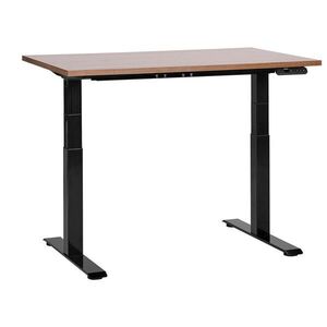 Beliani PSACÍ STŮL hnědočerný 120/72 cm elektrický výškově nastavitelný Destin III obraz