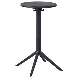 Beliani ZAHRADNÍ BAROVÝ STŮL 60/60 cm Černý Legrena obraz