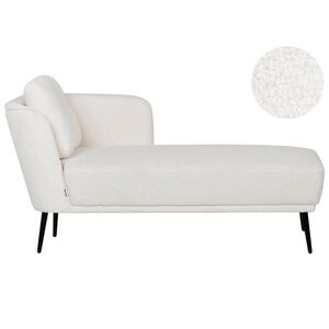 Beliani ČALOUNĚNÉ LEHÁTKO CHAISE LONGUE LEVOSTRANNÉ Bouclé Krémově bílé Artheze obraz