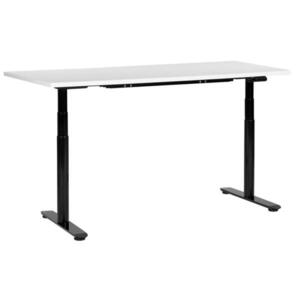 Beliani PSACÍ STŮL bíločerný 160/72 cm elektrický výškově nastavitelný Destin IV obraz