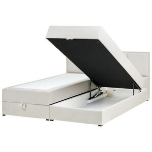 Beliani BOXSPRINGOVÁ POSTEL s úložným prostorem 180/200 cm Krémově bílá Baronet obraz