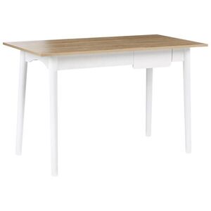 Beliani PSACÍ STŮL Světle hnědý/Bílý 120/60 cm Vitrion obraz