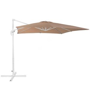 Beliani VÝKYVNÝ SLUNEČNÍK pískově béžový/bílý 250/250/235 cm Monza obraz
