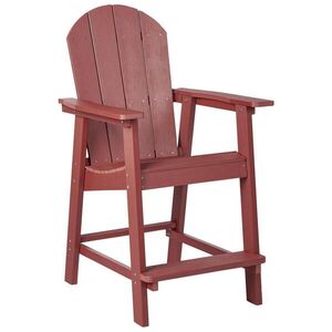 Beliani ZAHRADNÍ BAROVÁ ŽIDLE Červená Adirondack obraz