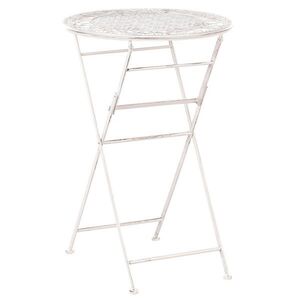 Beliani ZAHRADNÍ BAROVÝ STŮL 60 cm Béžový Trieste obraz