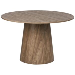 Beliani JÍDELNÍ STŮL Tmavě hnědý 120/120 cm Oyen obraz
