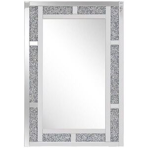 Beliani NÁSTĚNNÉ ZRCADLO stříbrné 60/90 cm Glitzer-Effekt Avrille obraz