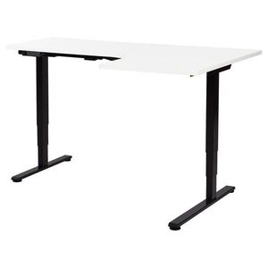 Beliani PSACÍ STŮL 160x60 cm elektrický Černý/Bílý Destines obraz