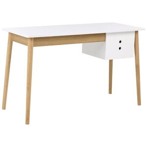 Beliani PSACÍ STŮL Světle hnědý/Bílý 120/50 cm Fenestra obraz
