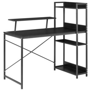 Beliani PSACÍ STŮL Černý 120/64 cm s přihrádkami Biloxy obraz