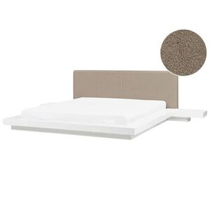 Beliani POSTEL s roštem 180/200 cm MDF deska Taupe Zen obraz