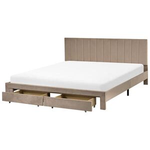 Beliani POSTEL 180/200 cm Taupe Lonzac obraz