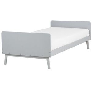 Beliani POSTEL s roštem 90x200 cm Šedá Bonnac obraz