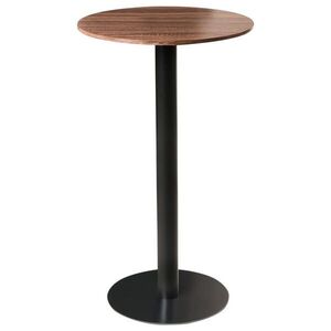 Beliani VYSOKÝ STŮL Černý/Tmavě hnědý 60/60 cm Morella obraz