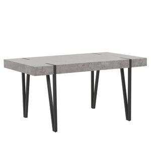 Beliani JÍDELNÍ STŮL 150/90/75 cm Světle šedý Obdélníkový Adena obraz