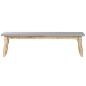 Beliani SEDACÍ LAVICE Beton/Akáciové dřevo šedá/světlejší Odstín dřeva 160 cm Oria obraz