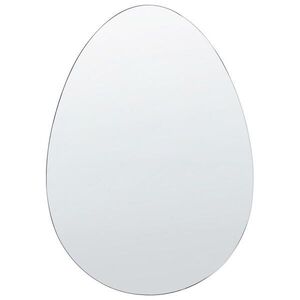 Beliani NÁSTĚNNÉ ZRCADLO stříbrné oválné 50/70 cm Montresor obraz