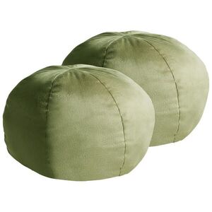 Beliani DEKORATIVNÍ POLŠTÁŘ sada 2 ks Olivově zelený 33/33 cm Salvia obraz
