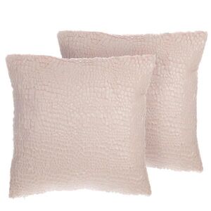 Beliani DEKORATIVNÍ POLŠTÁŘ sada 2 ks Růžový 45/45 cm Peony obraz