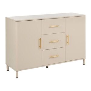 Beliani SIDEBOARD s zásuvkami Kov Béžový Ombura obraz