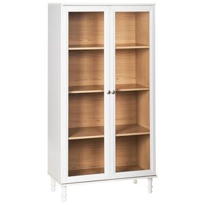 Beliani VITRÍNA se skleněnými dveřmi 80 cm Bílá Tingledale obraz