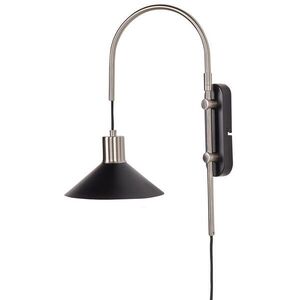 Beliani NÁSTĚNNÁ LAMPA Černá/Stříbrná Sissa obraz