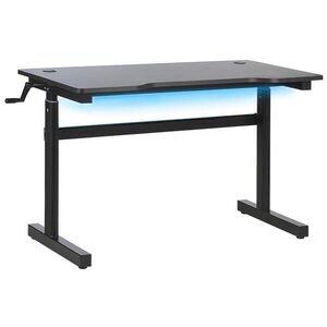 Beliani HERNÍ STOLEK černý 120/60/72-114 cm Durbin obraz