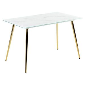 Beliani JÍDELNÍ STŮL 120/70/75 cm Mramor Obdélníkový Mulga obraz