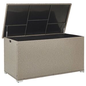 Beliani ÚLOŽNÝ BOX NA POLSTROVÁNÍ Ratan taupe 155/75 cm Modena obraz