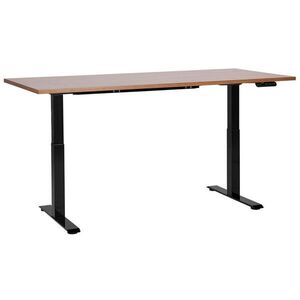 Beliani PSACÍ STŮL hnědočerný 180/80 cm elektrický výškově nastavitelný Destin III obraz