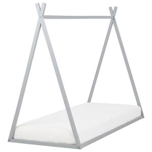 Beliani DĚTSKÁ POSTEL Šedá 90-200 cm Saurat obraz