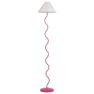 Beliani STOJACÍ LAMPA Bílá/Růžová Jikawo obraz