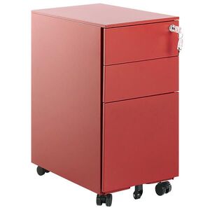 Beliani KANCELÁŘSKÁ SKŘÍŇ červená Bolsena obraz