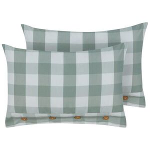 Beliani DEKORATIVNÍ polštář sada 2 ks Mátově zelený 40/60 cm Tamnine obraz