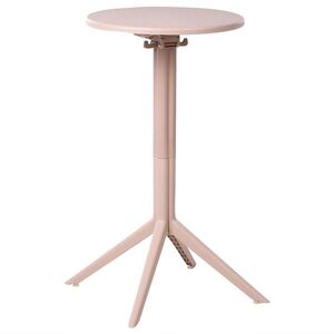 Beliani ZAHRADNÍ BAROVÝ STŮL 60/60 cm Béžový Legrena obraz