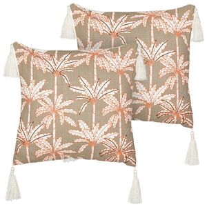 Beliani DEKORATIVNÍ polštář sada 2 ks Barevný 45/45 cm Melobesia obraz