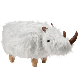 Beliani STOLIČKA VE TVARU ZVÍŘÁTKA Pískově béžová Woolly obraz