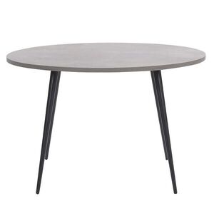Beliani JÍDELNÍ STŮL 120/120/76 cm Světle šedý Kulatý Odeon obraz