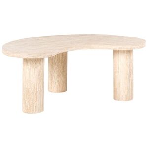 Beliani KONFERENČNÍ STOLEK 52/90 cm Imitace travertinu Imitace travertinu Noma obraz