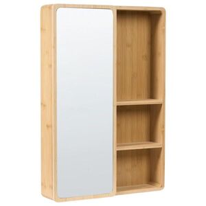 Beliani KOUPELNOVÁ ZRCADLOVÁ SKŘÍŇKA 41/61 cm Světle hnědá Guatavita obraz