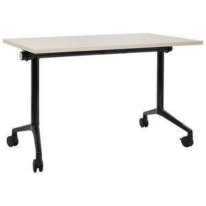 Beliani PSACÍ STŮL Skládací Světle hnědý 120/60 cm s kolečky Cavi obraz