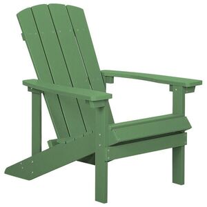 Beliani ZAHRADNÍ ŽIDLE Umělé dřevo zelená Adirondack obraz