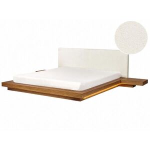 Beliani POSTEL s LED 180/200 cm MDF deska Světle hnědá Zen obraz
