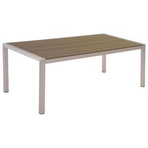 Beliani ZAHRADNÍ STŮL Hliník hnědý 180/90 cm Vernio obraz