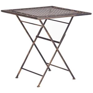 Beliani ZAHRADNÍ STŮL 70/70 cm Kov Černý Bormio obraz