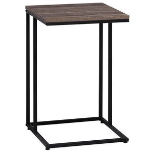 Beliani PŘÍSTAVNÝ STOLEK Holzoptik taupe čtvercový 40/40 cm Troy obraz