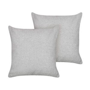 Beliani DEKORATIVNÍ polštář sada 2 ks Šedý 45/45 cm Leuzea obraz