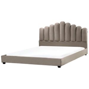 Beliani POSTEL s roštem 180/200 cm Taupe Vincennes obraz
