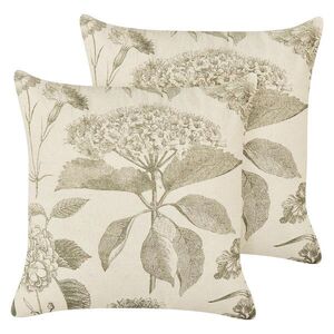 Beliani DEKORATIVNÍ POLŠTÁŘ sada 2 ks Béžový 45/45 cm Rosemary obraz