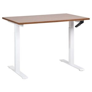 Beliani PSACÍ STŮL hnědobílý 120/72 cm manuální výškově nastavitelný Destin III obraz